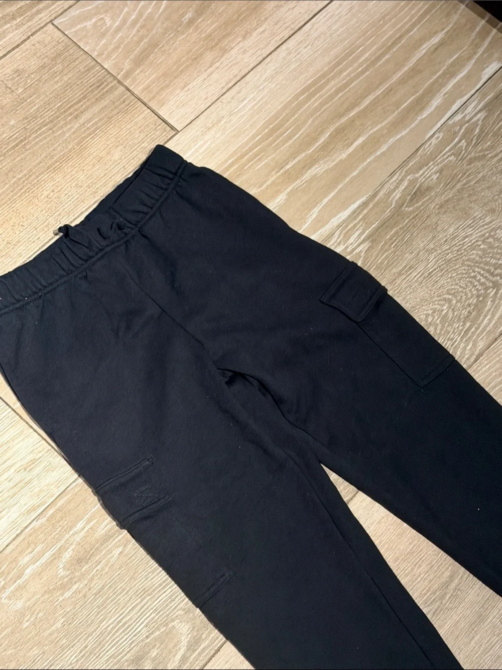 The Children's Place Black Cargo Jogger Sweatpants (A)